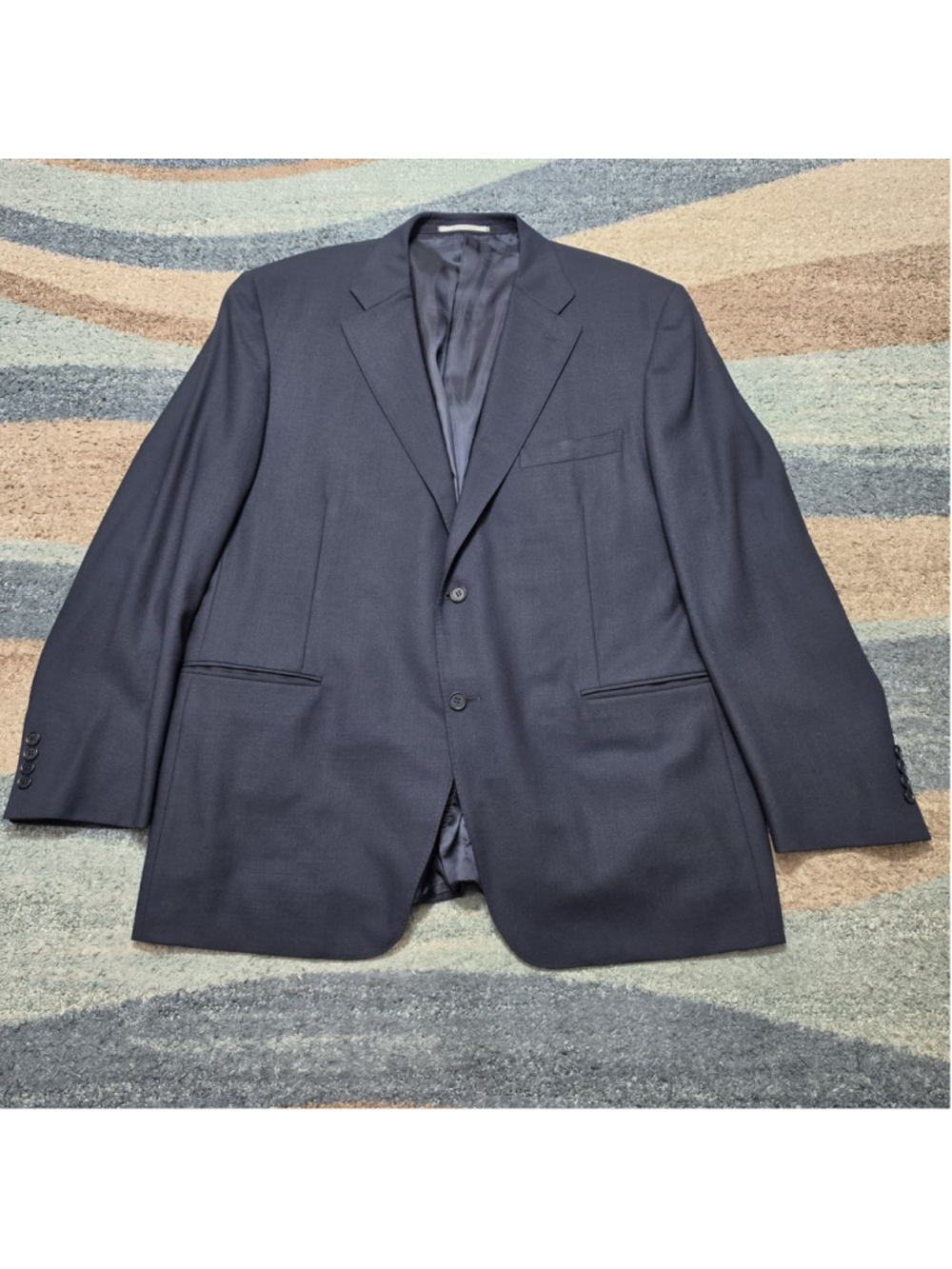 Canali Travel Blazer Mens US 50R EUR 60 Wool Black Water Resistant Sport Coat